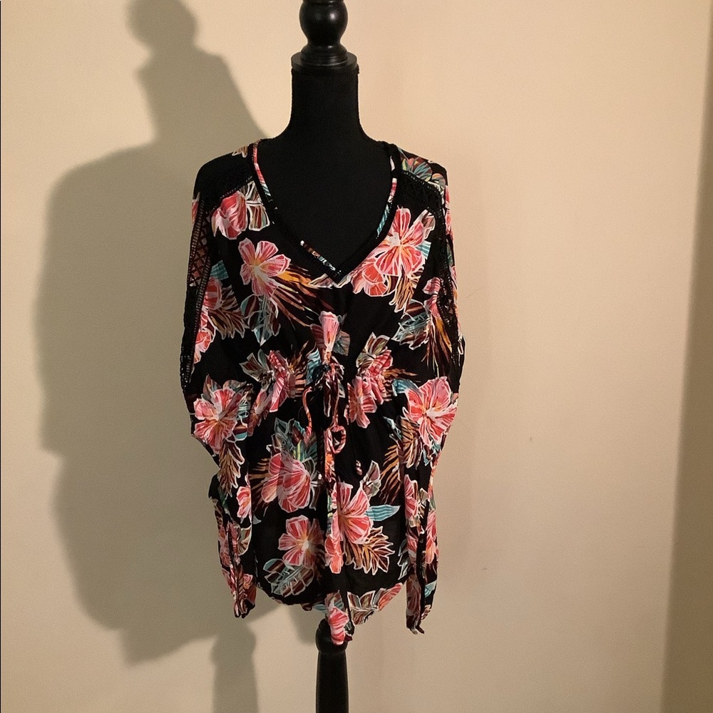 Tahiti Floral Swimsuit Cover-up Size Large
